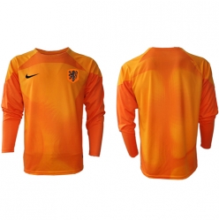 Netherlands Goalkeeper Away Stadium Replica Jersey World Cup 2022 Long Sleeves