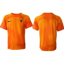 Netherlands Goalkeeper Away Stadium Replica Jersey World Cup 2022 Short Sleeves