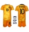 Netherlands Memphis Depay #10 Home Stadium Replica Jersey Kids World Cup 2022 Short Sleeves (+ pants)