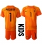 Netherlands Remko Pasveer #1 Goalkeeper Away Stadium Replica Jersey Kids World Cup 2022 Short Sleeves (+ pants)