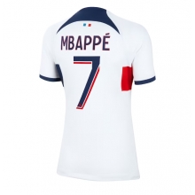 Paris Saint-Germain Kylian Mbappe #7 Away Stadium Replica Jersey Women 2023-24 Short Sleeves