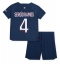 Paris Saint-Germain Sergio Ramos #4 Home Stadium Replica Jersey Kids 2023-24 Short Sleeves (+ pants)