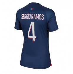 Paris Saint-Germain Sergio Ramos #4 Home Stadium Replica Jersey Women 2023-24 Short Sleeves