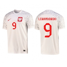 Poland Robert Lewandowski #9 Home Stadium Replica Jersey World Cup 2022 Short Sleeves