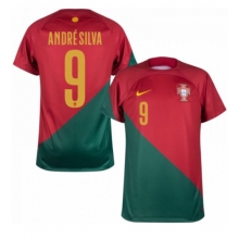 Portugal Andre Silva #9 Home Stadium Replica Jersey World Cup 2022 Short Sleeves