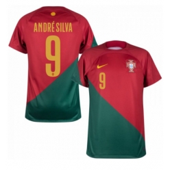 Portugal Andre Silva #9 Home Stadium Replica Jersey World Cup 2022 Short Sleeves