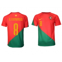 Portugal Bruno Fernandes #8 Home Stadium Replica Jersey World Cup 2022 Short Sleeves