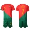 Portugal Cristiano Ronaldo #7 Home Stadium Replica Jersey Kids World Cup 2022 Short Sleeves (+ pants)