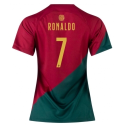 Portugal Cristiano Ronaldo #7 Home Stadium Replica Jersey Women World Cup 2022 Short Sleeves