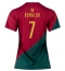 Portugal Cristiano Ronaldo #7 Home Stadium Replica Jersey Women World Cup 2022 Short Sleeves