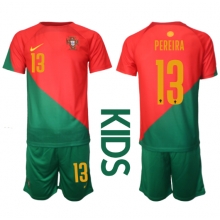 Portugal Danilo Pereira #13 Home Stadium Replica Jersey Kids World Cup 2022 Short Sleeves (+ pants)