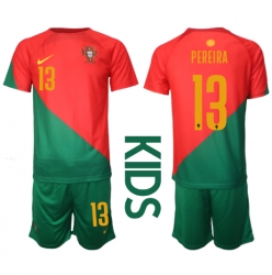 Portugal Danilo Pereira #13 Home Stadium Replica Jersey Kids World Cup 2022 Short Sleeves (+ pants)