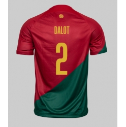 Portugal Diogo Dalot #2 Home Stadium Replica Jersey World Cup 2022 Short Sleeves