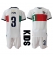 Portugal Pepe #3 Away Stadium Replica Jersey Kids World Cup 2022 Short Sleeves (+ pants)