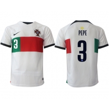 Portugal Pepe #3 Away Stadium Replica Jersey World Cup 2022 Short Sleeves