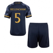 Real Madrid Jude Bellingham #5 Away Stadium Replica Jersey Kids 2023-24 Short Sleeves (+ pants)