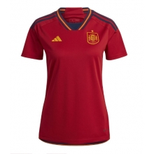 Spain Home Stadium Replica Jersey Women World Cup 2022 Short Sleeves