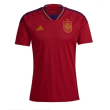 Spain Home Stadium Replica Jersey World Cup 2022 Short Sleeves