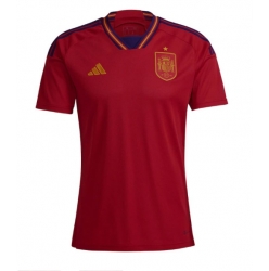 Spain Home Stadium Replica Jersey World Cup 2022 Short Sleeves