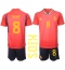 Spain Koke #8 Home Stadium Replica Jersey Kids World Cup 2022 Short Sleeves (+ pants)