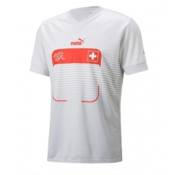 Switzerland Away Stadium Replica Jersey World Cup 2022 Short Sleeves