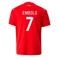 Switzerland Breel Embolo #7 Home Stadium Replica Jersey World Cup 2022 Short Sleeves