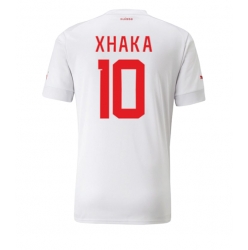 Switzerland Granit Xhaka #10 Away Stadium Replica Jersey World Cup 2022 Short Sleeves