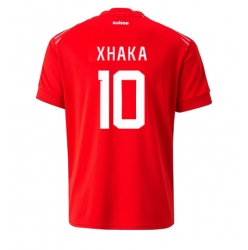 Switzerland Granit Xhaka #10 Home Stadium Replica Jersey World Cup 2022 Short Sleeves