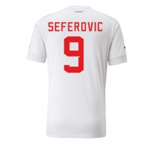 Switzerland Haris Seferovic #9 Away Stadium Replica Jersey World Cup 2022 Short Sleeves