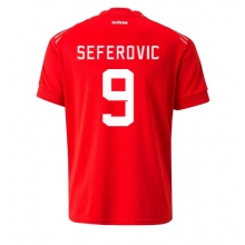 Switzerland Haris Seferovic #9 Home Stadium Replica Jersey World Cup 2022 Short Sleeves