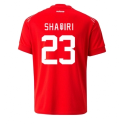 Switzerland Xherdan Shaqiri #23 Home Stadium Replica Jersey World Cup 2022 Short Sleeves