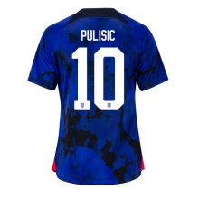 United States Christian Pulisic #10 Away Stadium Replica Jersey Women World Cup 2022 Short Sleeves