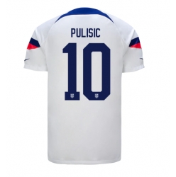 United States Christian Pulisic #10 Home Stadium Replica Jersey World Cup 2022 Short Sleeves