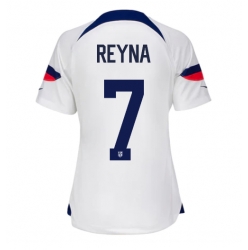 United States Giovanni Reyna #7 Home Stadium Replica Jersey Women World Cup 2022 Short Sleeves