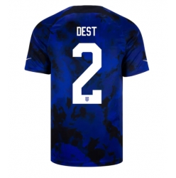 United States Sergino Dest #2 Away Stadium Replica Jersey World Cup 2022 Short Sleeves