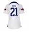 United States Timothy Weah #21 Home Stadium Replica Jersey Women World Cup 2022 Short Sleeves