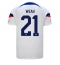 United States Timothy Weah #21 Home Stadium Replica Jersey World Cup 2022 Short Sleeves