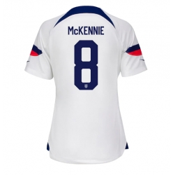 United States Weston McKennie #8 Home Stadium Replica Jersey Women World Cup 2022 Short Sleeves