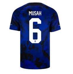 United States Yunus Musah #6 Away Stadium Replica Jersey World Cup 2022 Short Sleeves