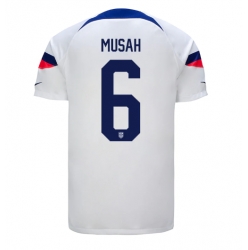 United States Yunus Musah #6 Home Stadium Replica Jersey World Cup 2022 Short Sleeves