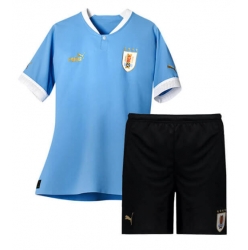 Uruguay Home Stadium Replica Jersey Kids World Cup 2022 Short Sleeves (+ pants)